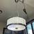 Deco Style Hanging Light w/Glass In Lead Construction 3 Bulbs 1 thumbnail