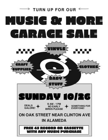 Music and More garage sale 10/26 1