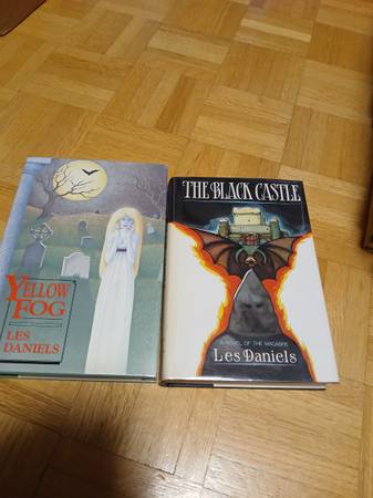 2 RARE -LES DANIELS hardcovers - YELLOW FOG signed /BLACK CASTLE 1