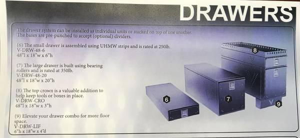 Van Drawers - Locking (3) 100% Aluminum 1
