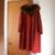 Woman's red-rust coat with MINK shawl collar 2 thumbnail