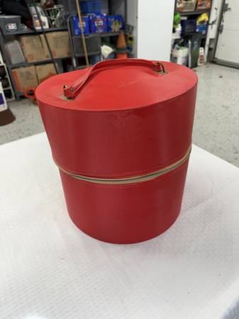 Vintage Hat/Wig 13" Travel Case #1 1