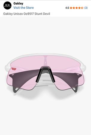Oakley スポーツサングラス ピンク/ホワイト Oakley STUNT DEVIL OO 9517 unisex White Shield Sunglasses