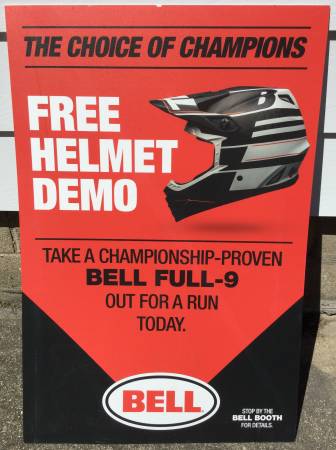 2010 Bell Motorcycle Helmet Posterboard Poster Advertisement 1