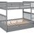 Full over Full grey bunk bed with twin trundle - new 3 thumbnail