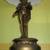 Large Antique Bronze Color Heavy Engraved Metal Sculpture Lamp 5 thumbnail
