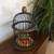 ANTIQUE FRENCH BIRDCAGE - GILDED HAND-CARVED-PAINTED WOOD AND METAL 3 thumbnail