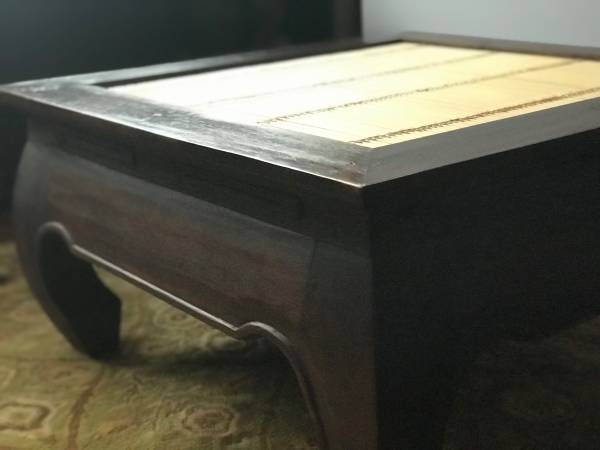 Square Opium Coffee Table (Solid Wood with Rattan/Bamboo Inlay) 1