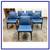 Carl Hansen & Søn Embrace Collection Blue Leather Dining Chairs, Set 3 thumbnail