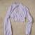Lavender Bershka Long Sleeve Crop Top Size XS 1 thumbnail