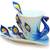 New Set of 2 China Peacock Teacups 3 thumbnail
