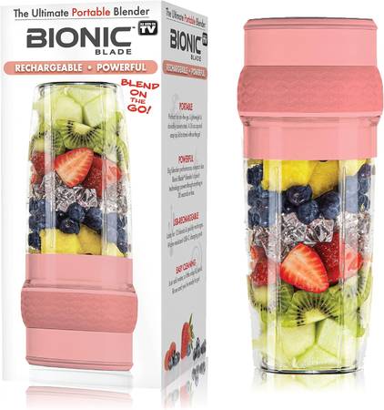 Bionic Blade Personal-Sized Cordless Blender 26 oz. - Peach 1