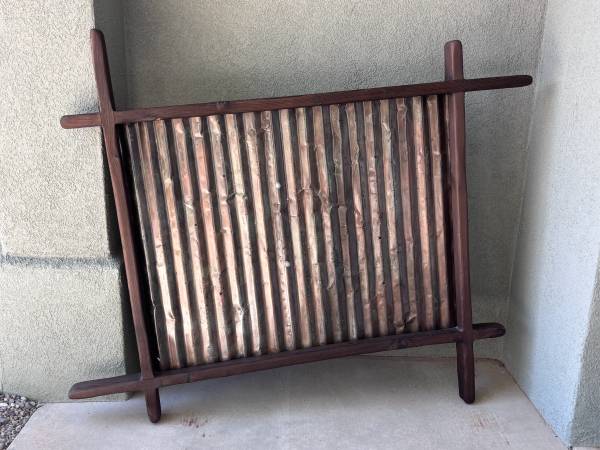 Large Handmade Pine Frame with Corrugated Metal Backing 1