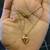 14K Yellow Gold Heart Necklace with Natural Ruby Stone 4 thumbnail