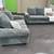 Behold Furniture Gray Waffle-Textured Sofa Set 5 thumbnail