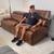 Leather Power Reclining Loveseat with Console 11 thumbnail
