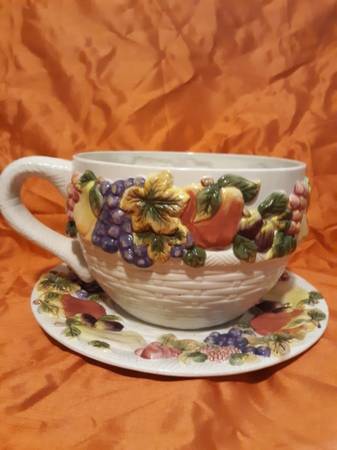 Huge 2-Piece Table/Counter Cup with Saucer - $75 (Dothan)63440435585411120