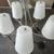 (New)__5-Light __Satin__ Nickel__ Chandelier__Opal-White_Glass Shades 11 thumbnail