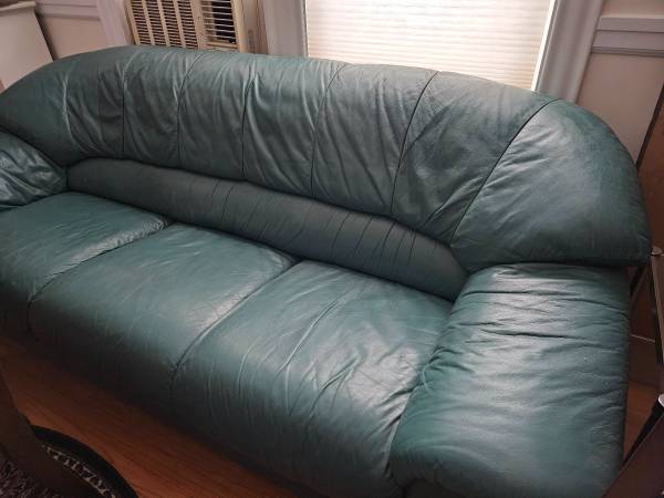 Genuine Leather Couch 1