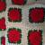 Red 3-D Rose on White Afghan Bed Spread, Double Bed, Washable 5 thumbnail