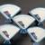 5 Porcelain Fan Shaped Japanese Soy dished Marked 1 thumbnail