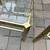 (2) Mid century Hollywood Regency vintage brass/ glass end tables A241 5 thumbnail