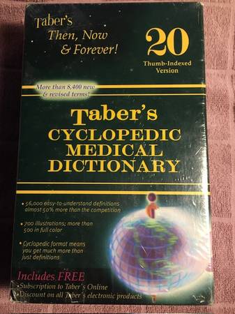 New Taber's Cyclopedic Medical Dictionary 20 Thumb index, New in wrap 1