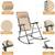 New Set of 2 Heavy Duty Patio Rocking Chair Chair Outdoor Folding Recliner Folda 6 thumbnail