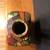 Glass bottle paper mache colorful art piece tiger 12in by 5.5in by 4in 7 thumbnail