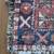 30" x 52" Vintage/ antique red, black/blue, cream Persian wool rug/ ru 3 thumbnail