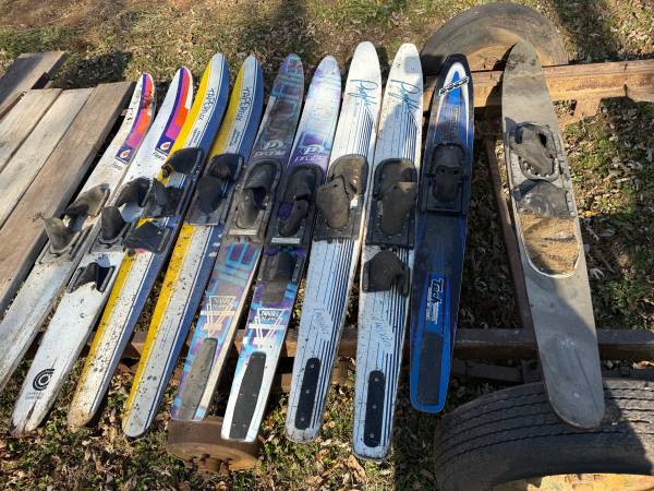 Old Water Skis – As-Is / Cleanup Salvage – Take All 1