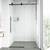 64"-68"W x 76"H Sliding Frameless Shower Door, Matte Black 2 thumbnail