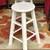 2 White Round Barstools, Solid wood - 24"H x 12" Seat Diameter 3 thumbnail