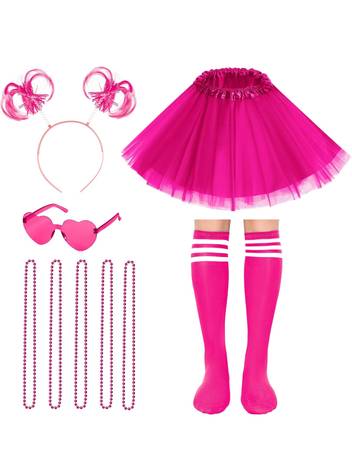 New Tutu Costume Accessories Set Tulle Tutu Skirt 4 Layered Size Large 1