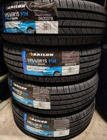 4 NEW 195/65/15 Sailun SH408 all season tires 1