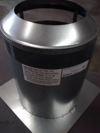 6" Metal Fab Chimney Insulation Shield 1