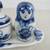 Russian Gzhel Porcelain Salt & Pepper Condiment Set With Tray 5 thumbnail