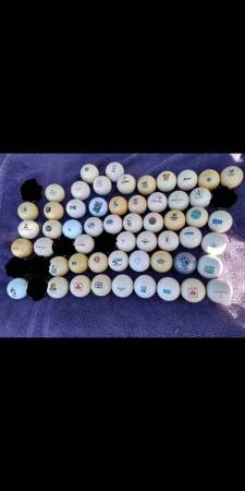 55 VINTAGE LOGO GOLF BALLS 1970's 1