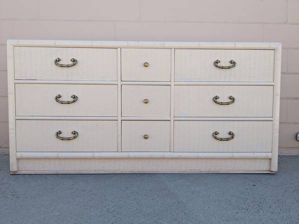 Vintage modern regency wood dresser 1