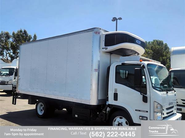 2022 ISUZU NRR 16FT REEFER FREEZER TRUCK LIFT 195GVW WRNTY CARB OK 1