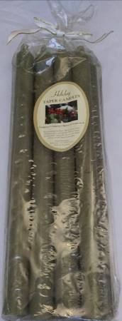 Candles (8) Made in Germany Luma 12" Taper Candle Green 1