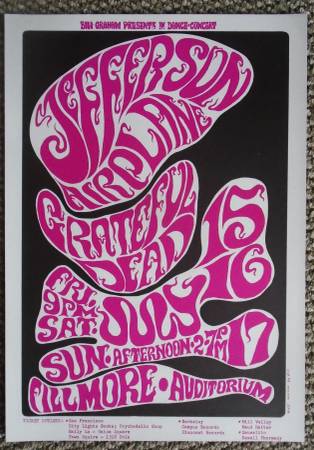 buying 1960s rock concert posters-handbills 1