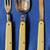 Schlemper vintage folding  knife, spoon, fork set with case 2 thumbnail