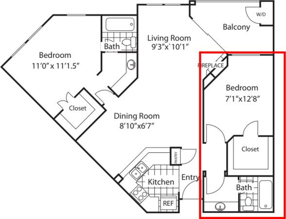 Private Bed and Bath in 2bd 2ba Apartment in Irvine 1