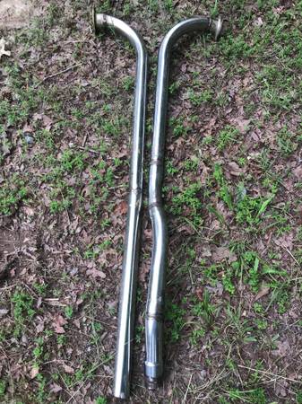 Stainless exhaust off chevy powered street rod 1