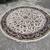 Round Wool Knotted Rug, Persian in Style, 6'4" Diameter 2 thumbnail
