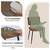 Homy Casa · Pomona Dining Chairs Set of 4 · Fabric Suede Brown 4 thumbnail