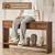 55 Inch Narrow Console Table with Drawers and Open Shelves Entryway Table with S 2 thumbnail