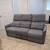 Small Gray Manual Reclining Sofa /Couch with Drop Down Console and Storage Drawe 5 thumbnail