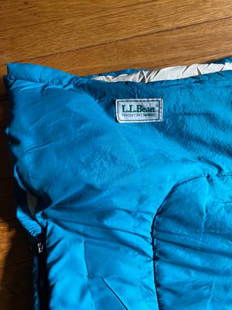 Vintage LL Bean green sleeping bag 1